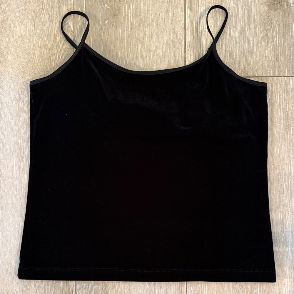 Chico's Classic Black Velvet Camisole Top